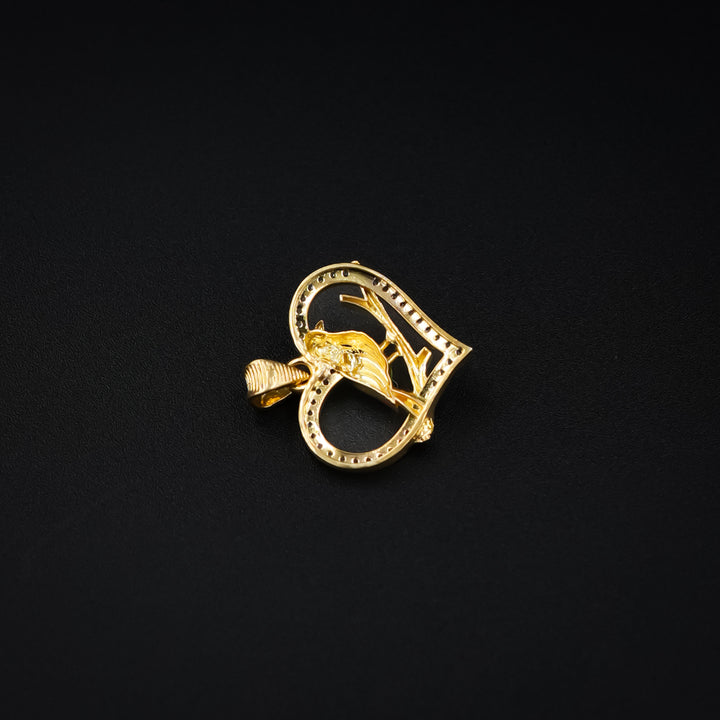 Heart-shaped bird pendant