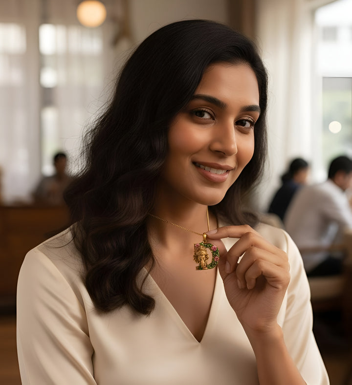 Ganesha Initial "D"" Pendant