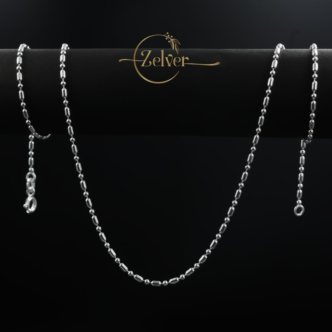 The Silver Capsule: Bar & Bead Chain | 925 Sterling Silver