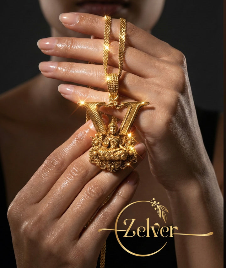Divine Prosperity – Lakshmi ‘V’ Pendant