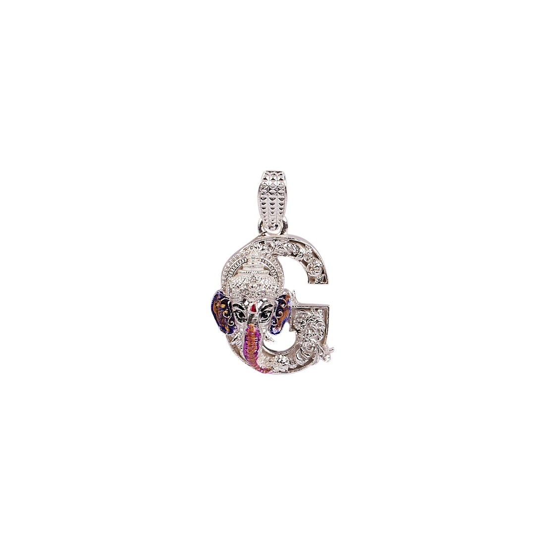 Divine Radiance – Ganesha ‘G’ Pendant with Enamel