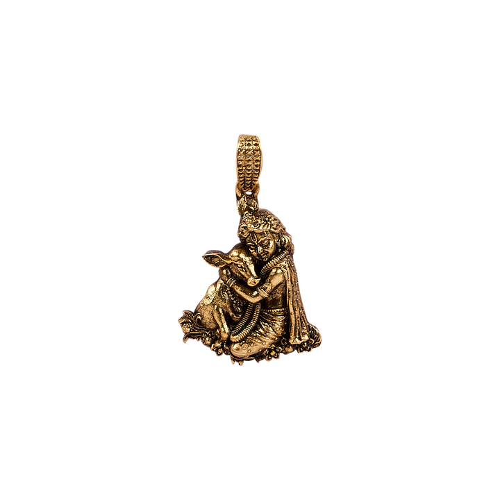 Meadow Muse – Krishna & Calf Pendant