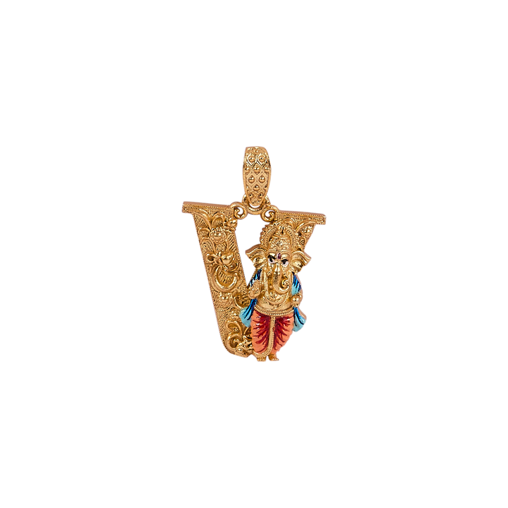 Divine Splendor – Ganesha 'V' Pendant