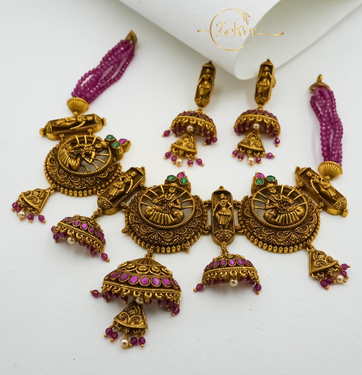 Divine Nritya Art Temple Necklace Set