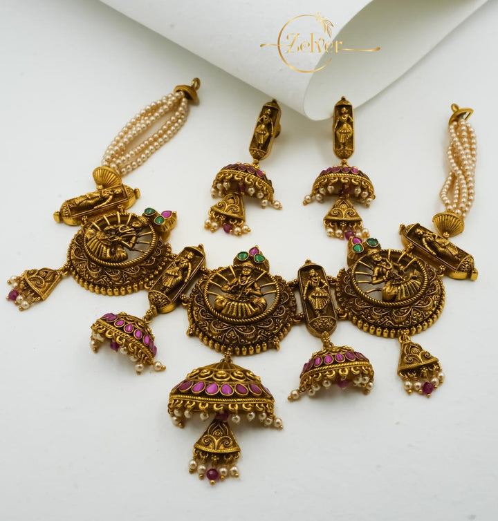 Divine Nritya Art Temple Necklace Set
