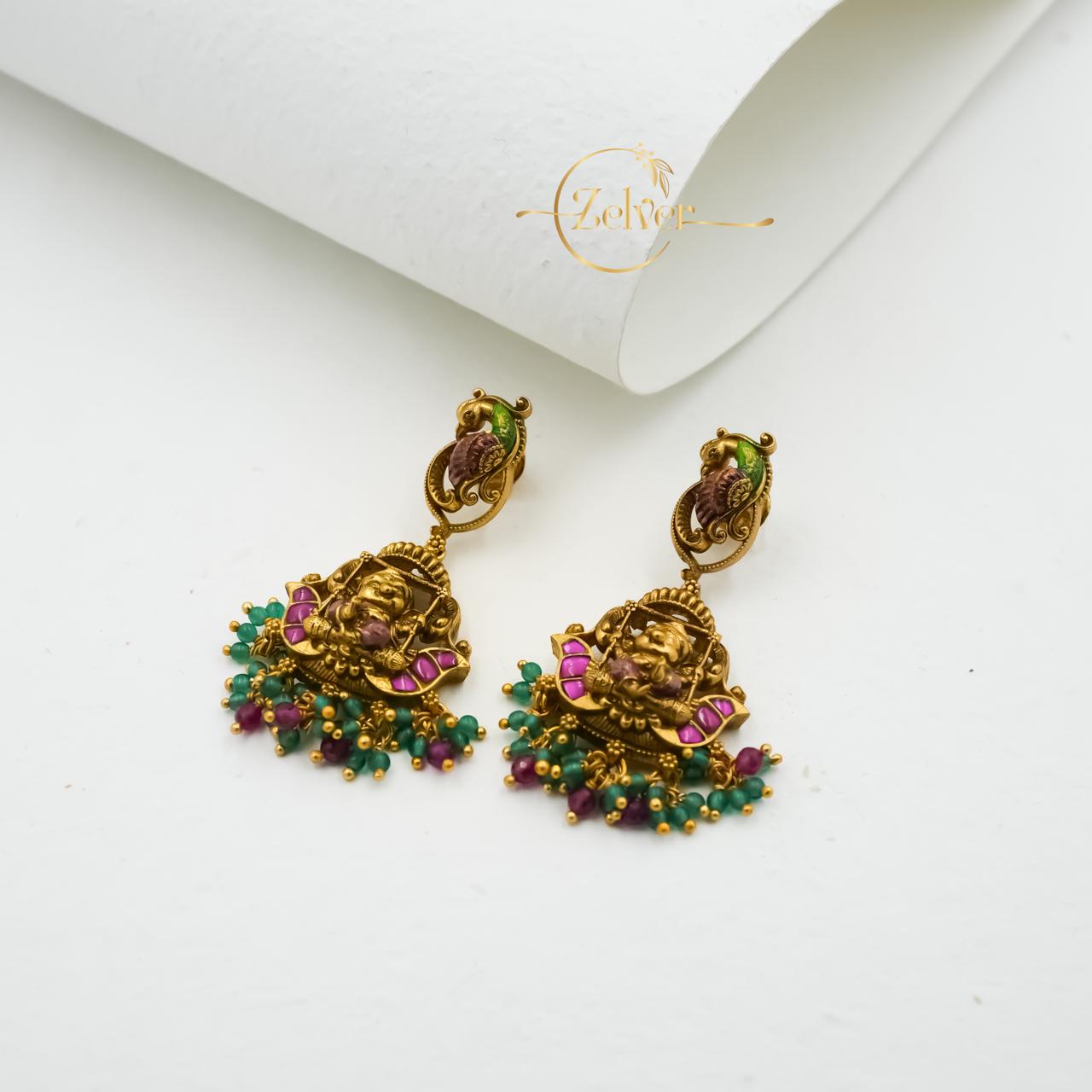 Ganesha temple-style necklace set
