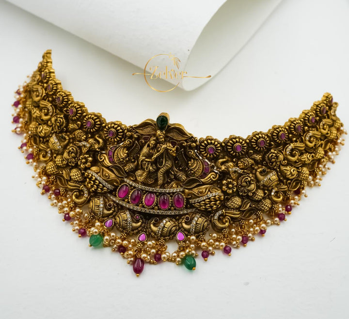 Radha Krishna Antique Choker