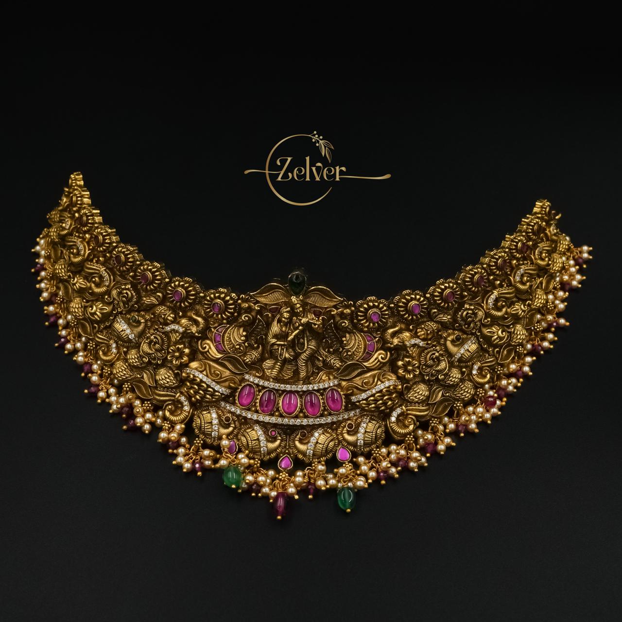 Radha Krishna Antique Choker