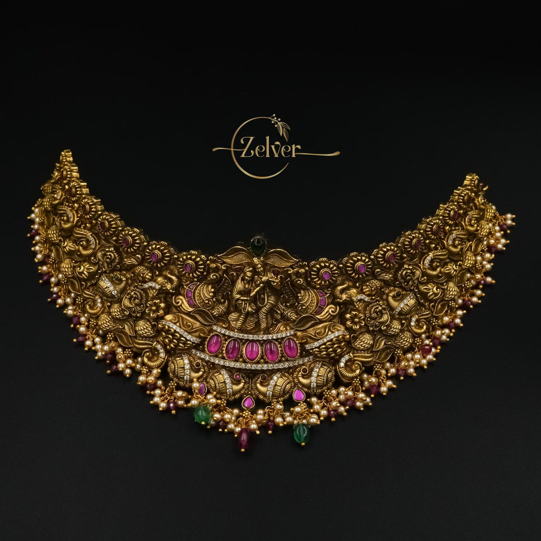 Radha Krishna Antique Choker