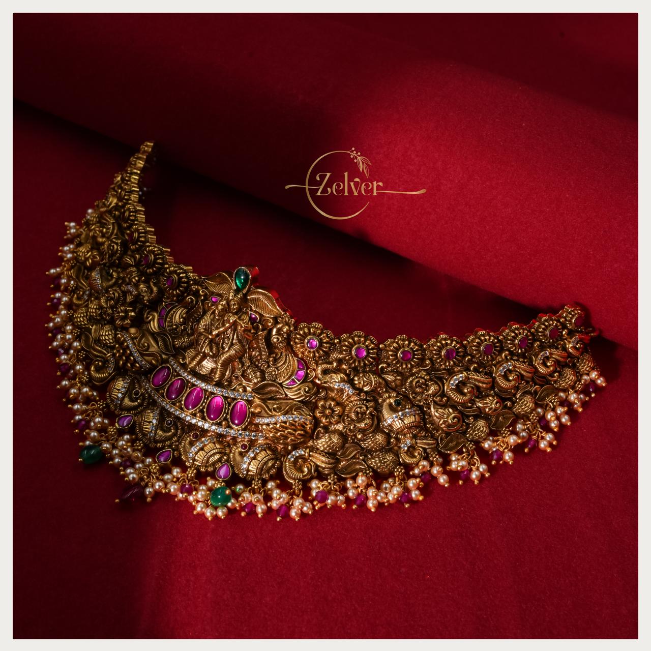 Radha Krishna Antique Choker