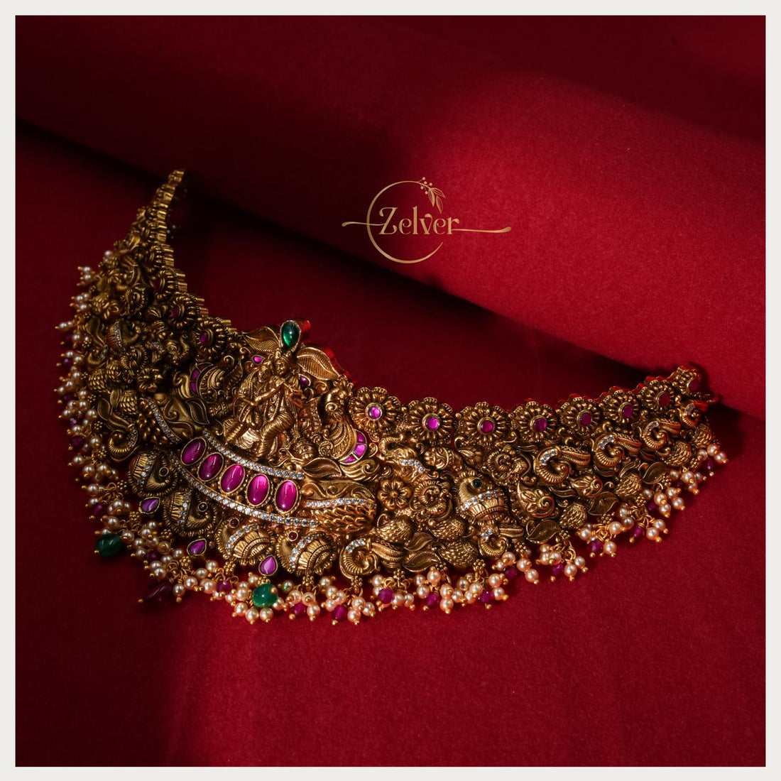 Radha Krishna Antique Choker