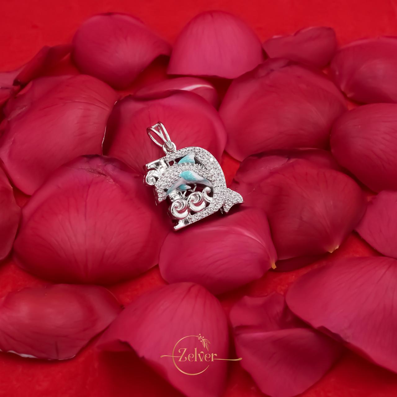 Ocean Wave Dolphin Pendant