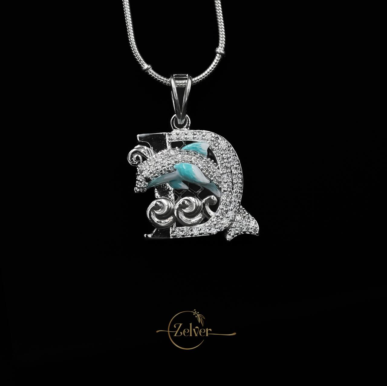 Ocean Wave Dolphin Pendant