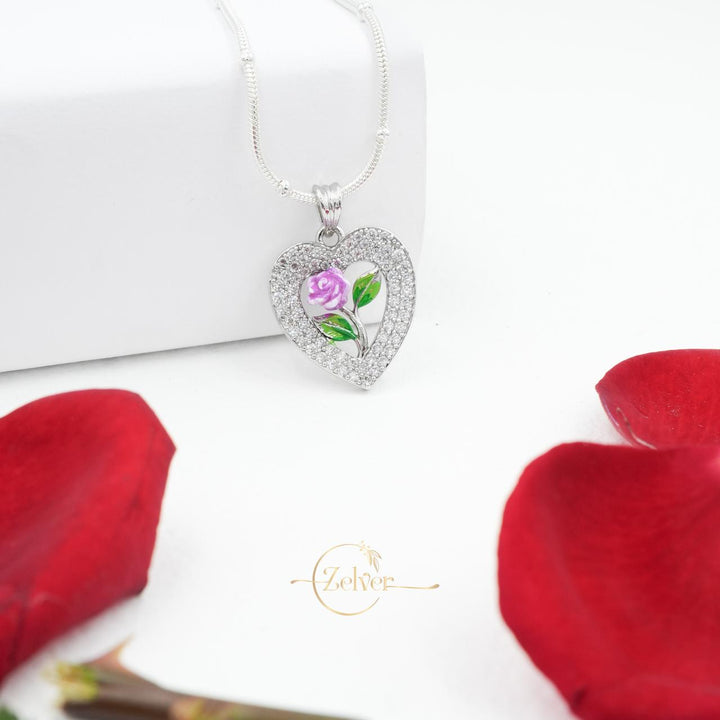 Eternal Rose Heart Pendant