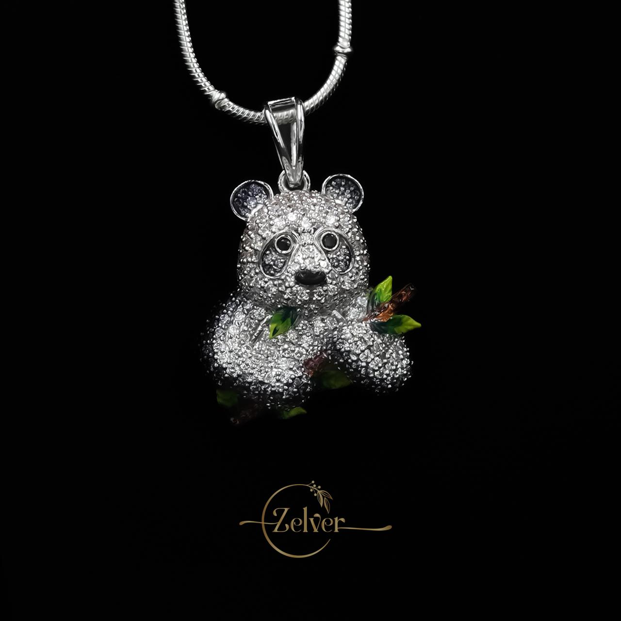 Bamboo Bliss Panda Pendant