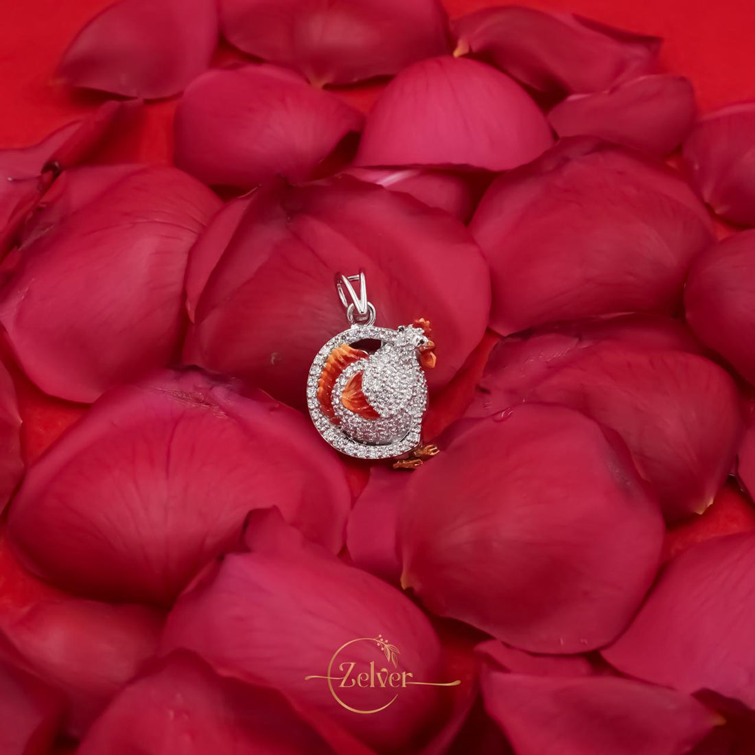 Hen Initial "C" pendant