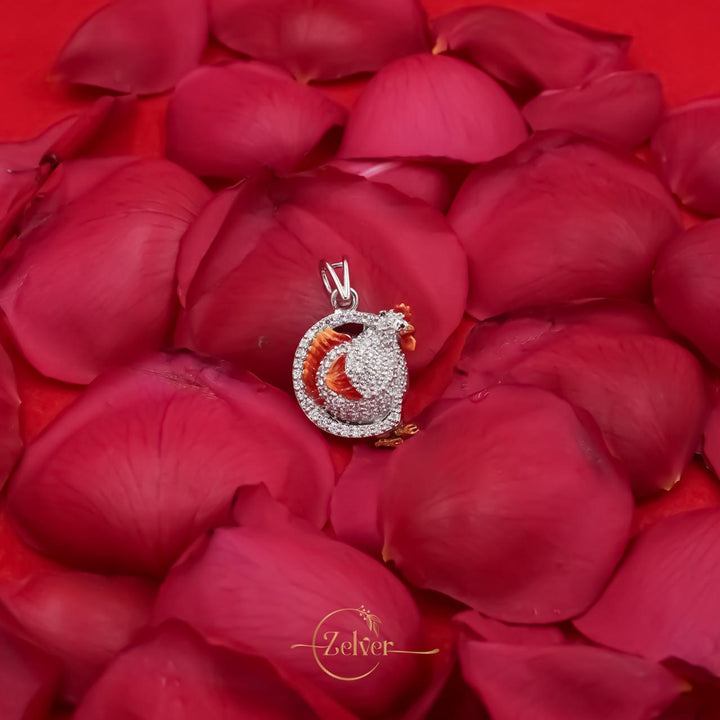 Hen Initial "C" pendant