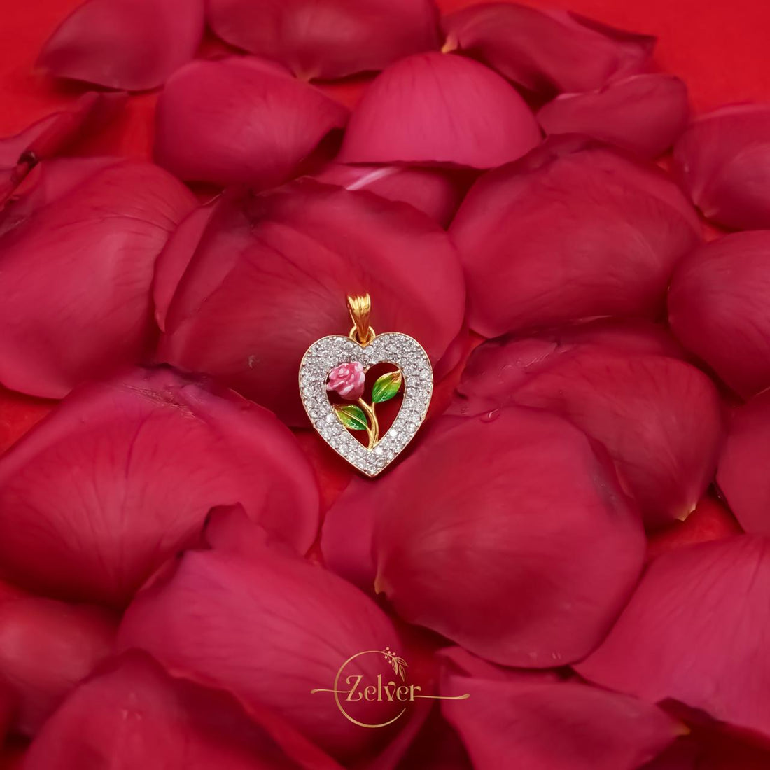 Eternal Rose Heart Pendant