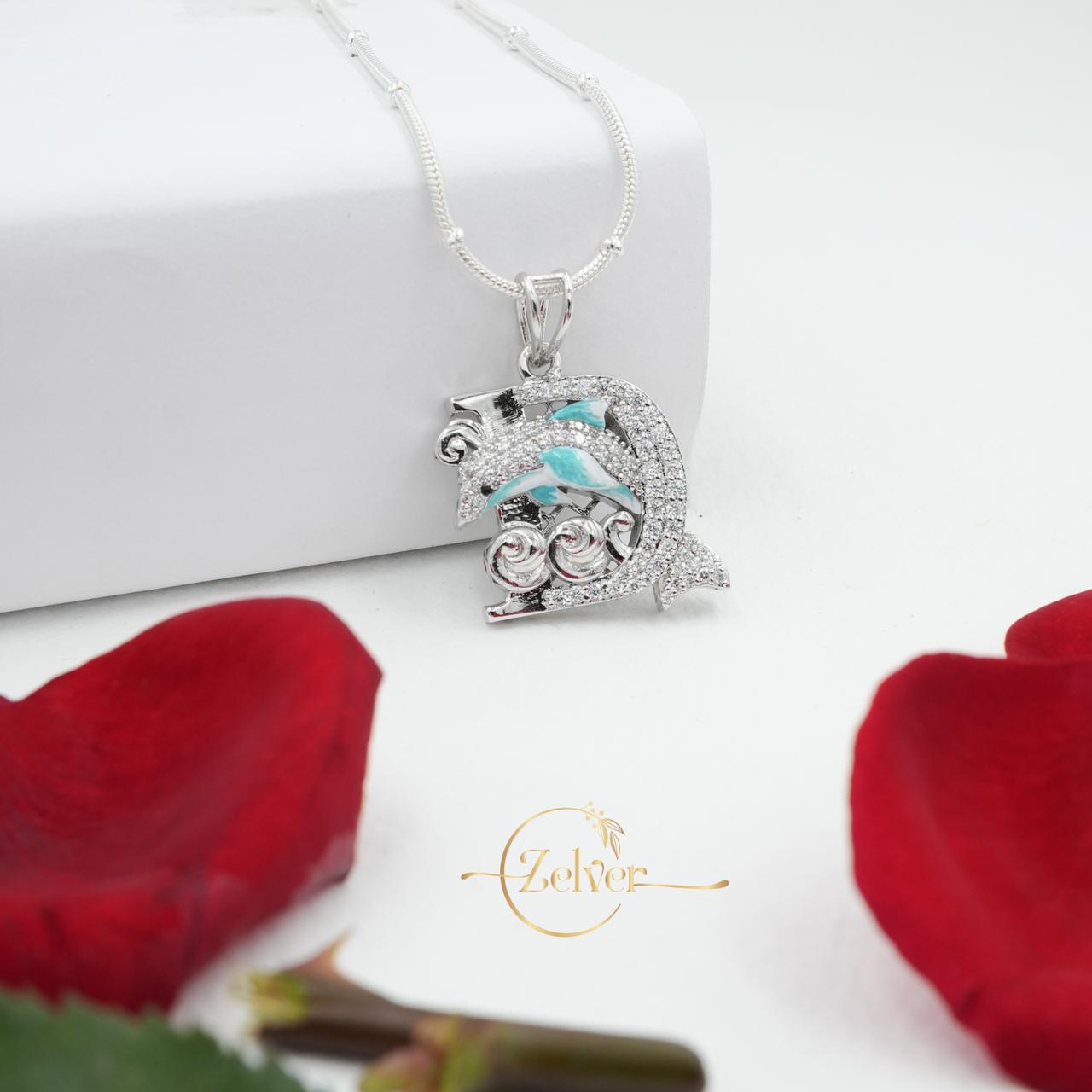 Ocean Wave Dolphin Pendant