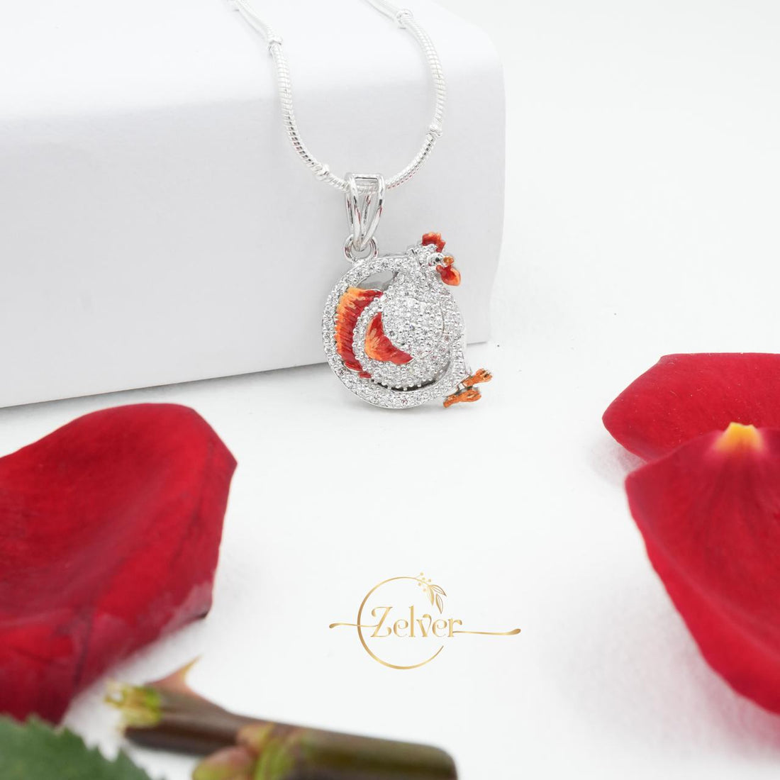 Hen Initial "C" pendant