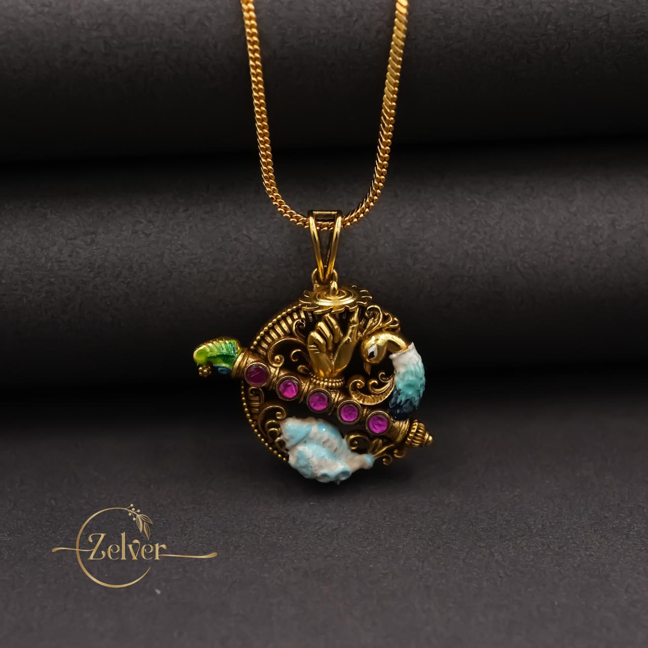 Sudarshan Chakra & Flute Pendant