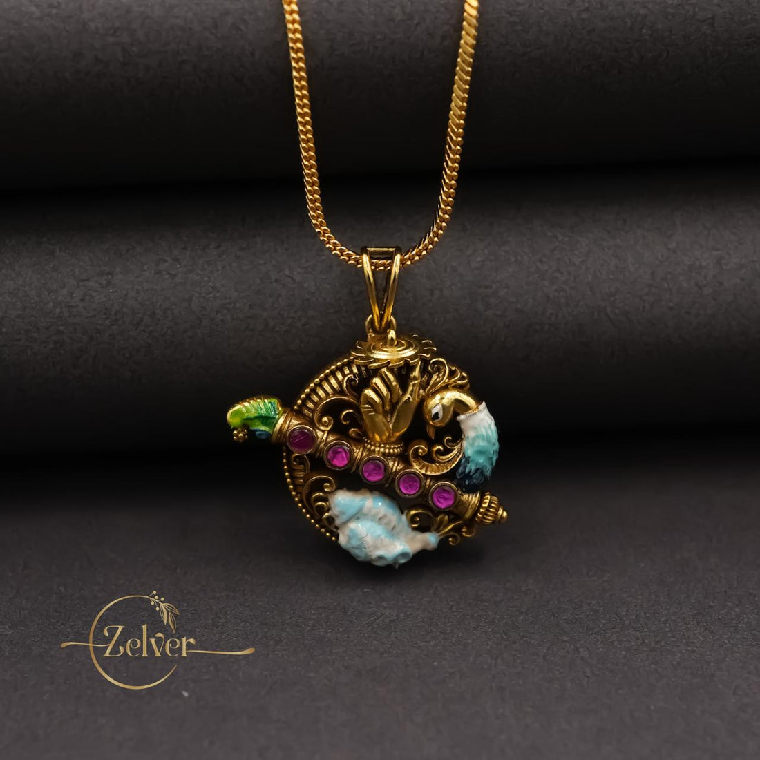 Sudarshan Chakra & Flute Pendant