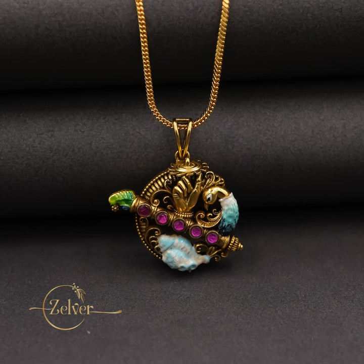 Sudarshan Chakra & Flute Pendant