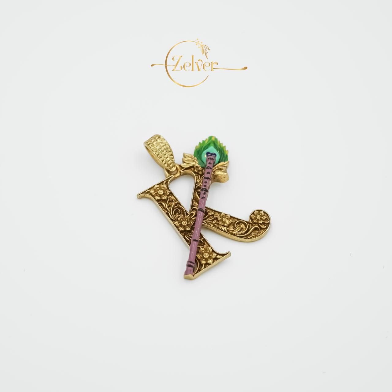 Divine Lord Krishna "K" Pendant