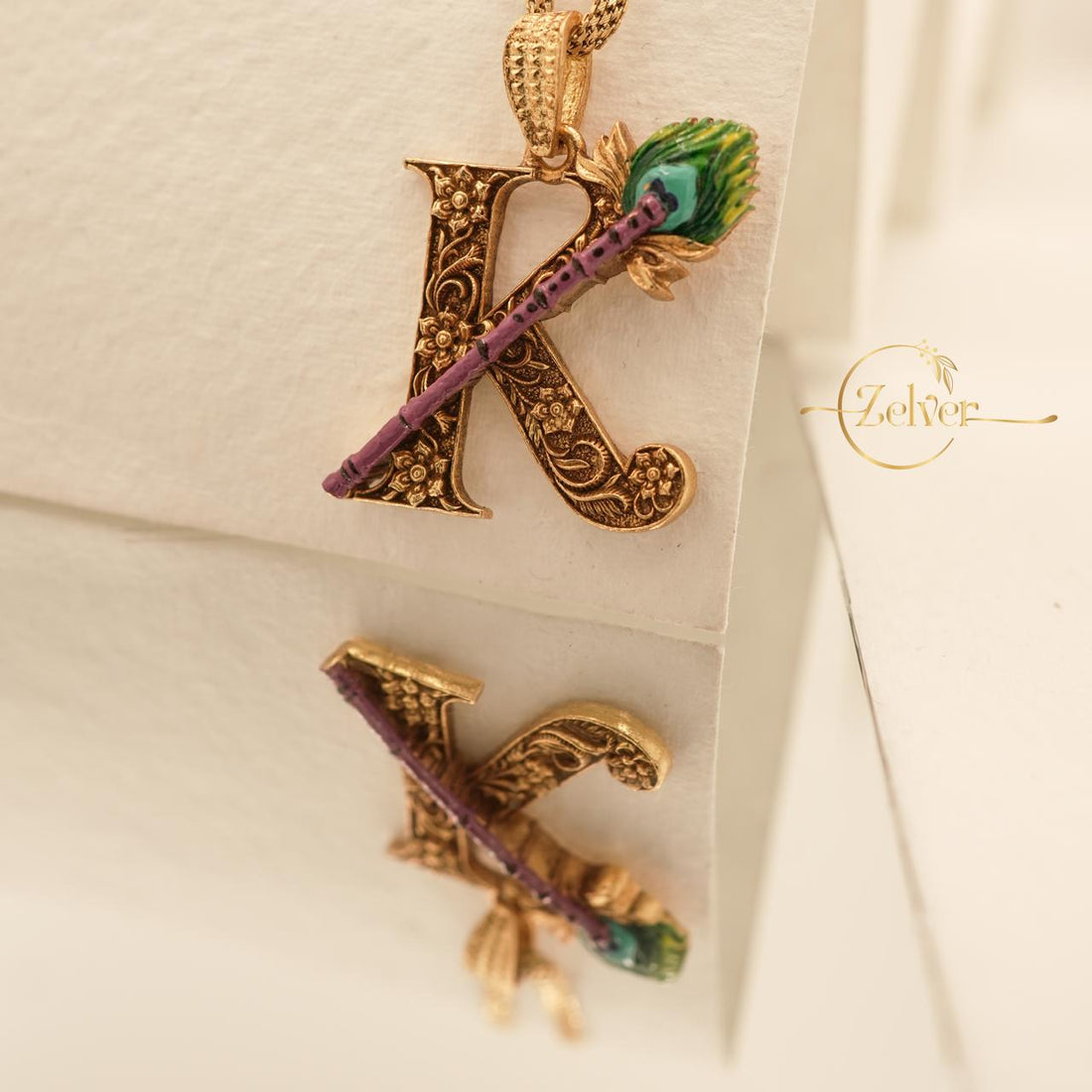 Divine Lord Krishna "K" Pendant