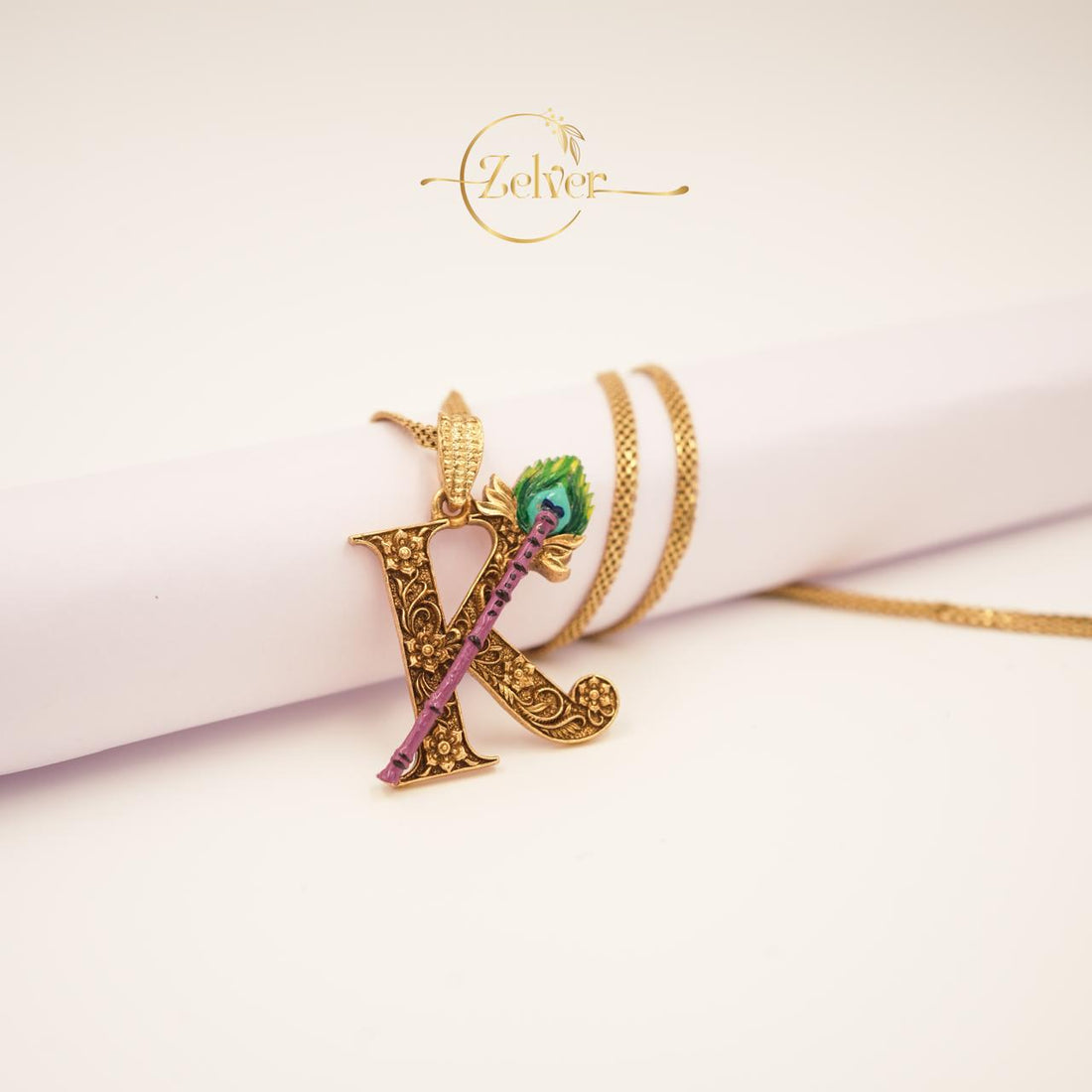 Divine Lord Krishna "K" Pendant