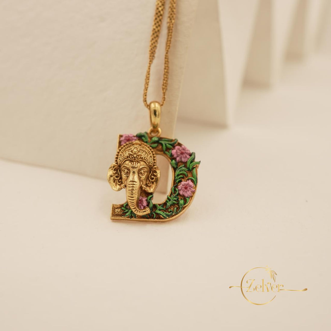 Ganesha Initial "D"" Pendant