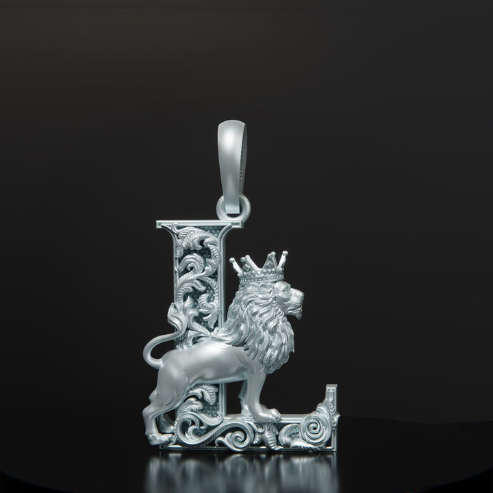 Royal Lion "L" Pendant