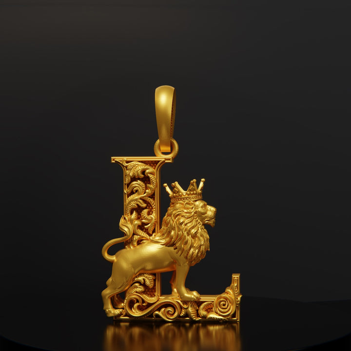 Royal Lion "L" Pendant