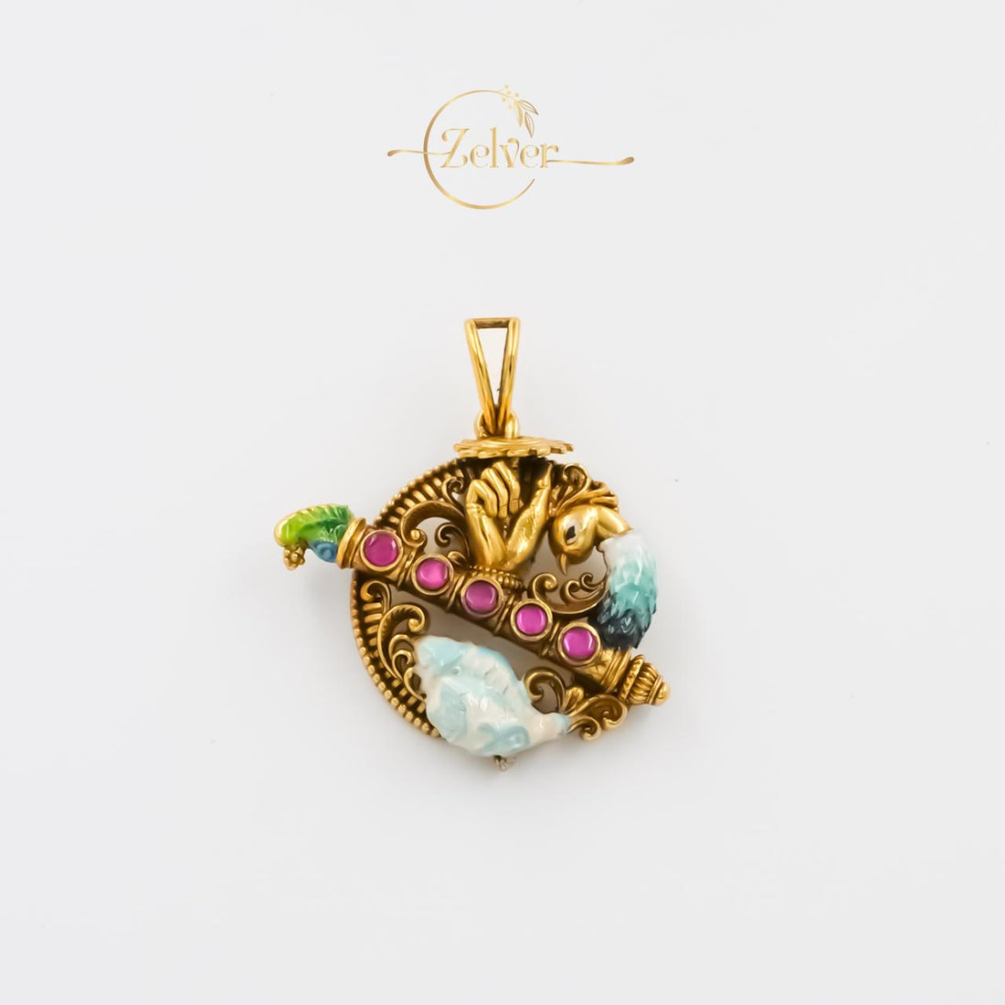 Sudarshan Chakra & Flute Pendant