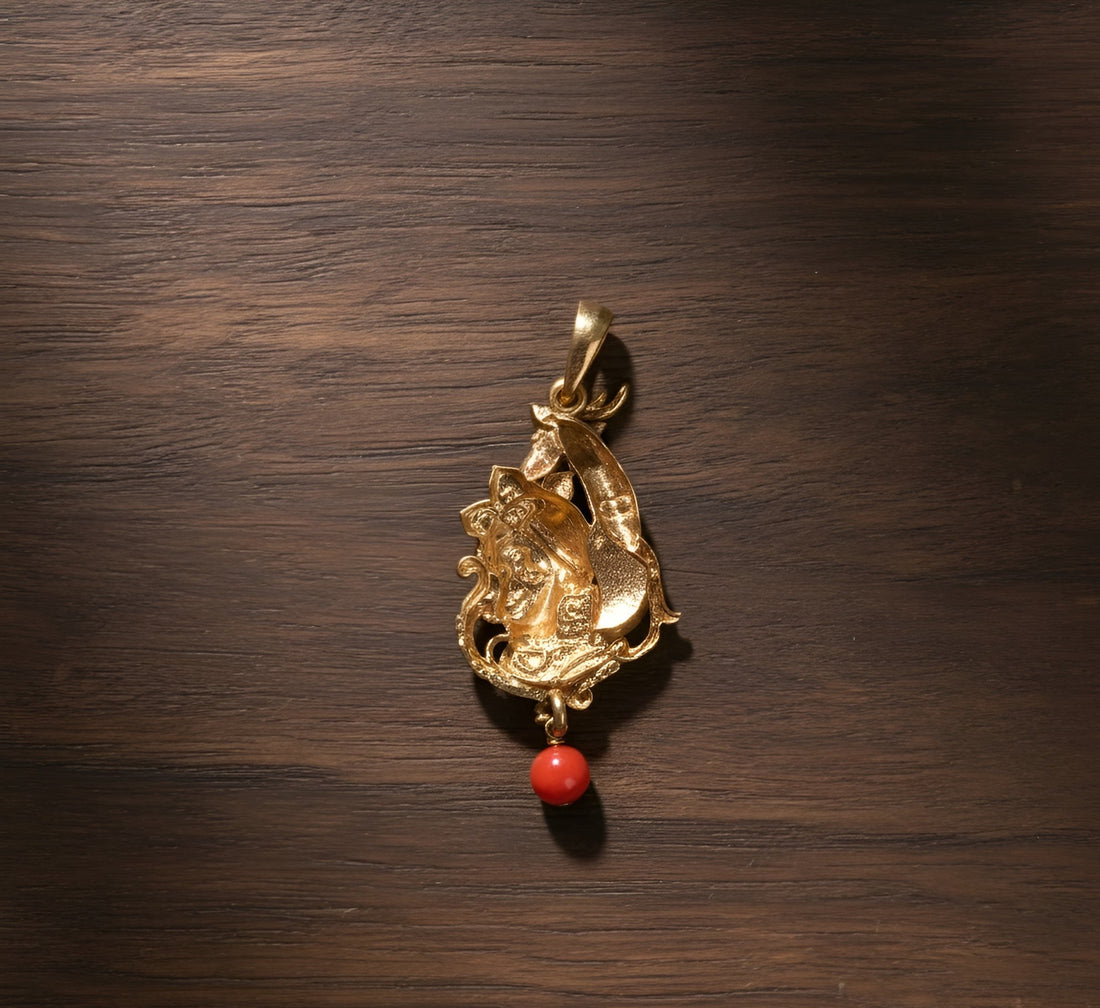 Krishna-Peacock Locket