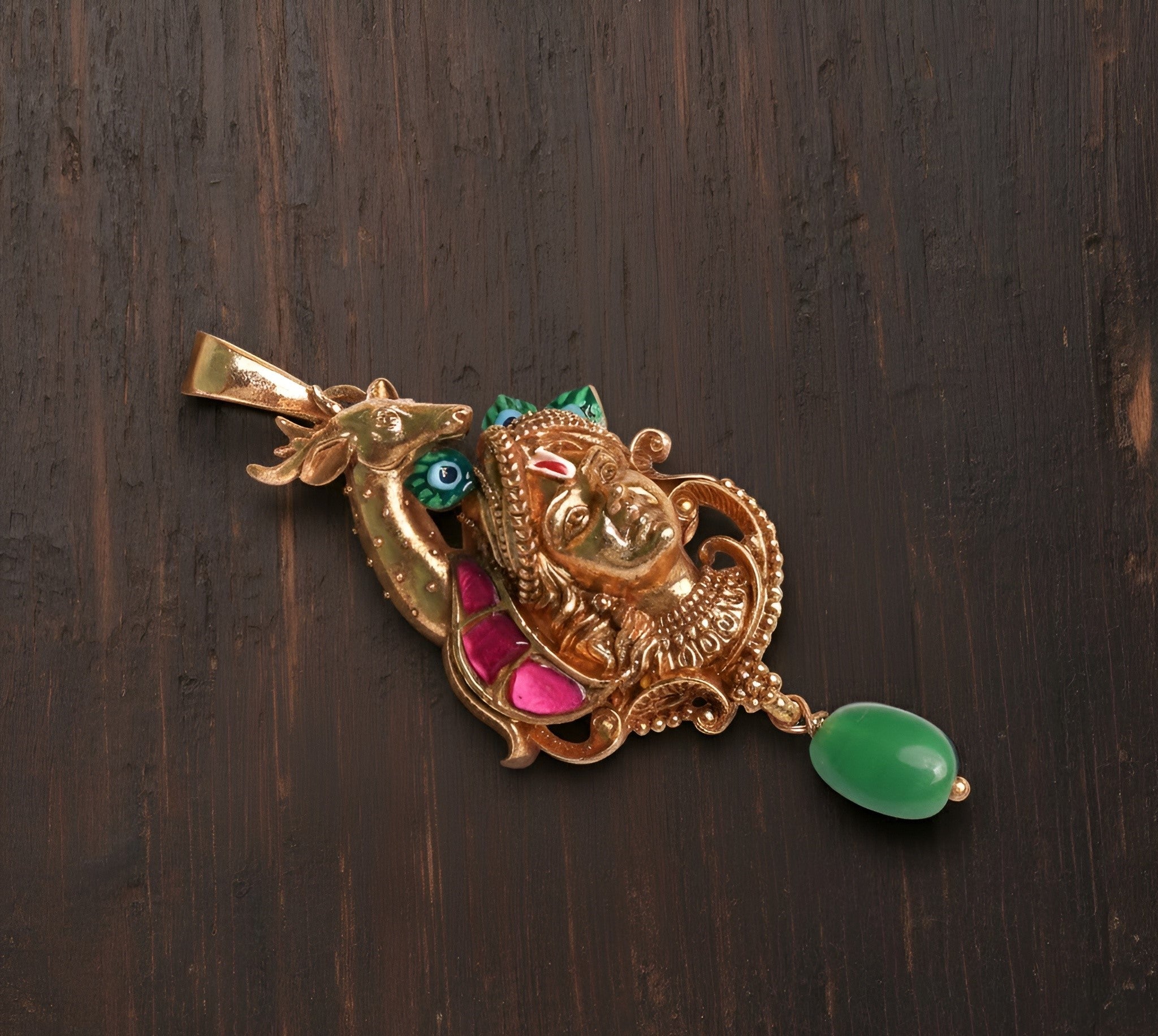 Krishna-Peacock Locket