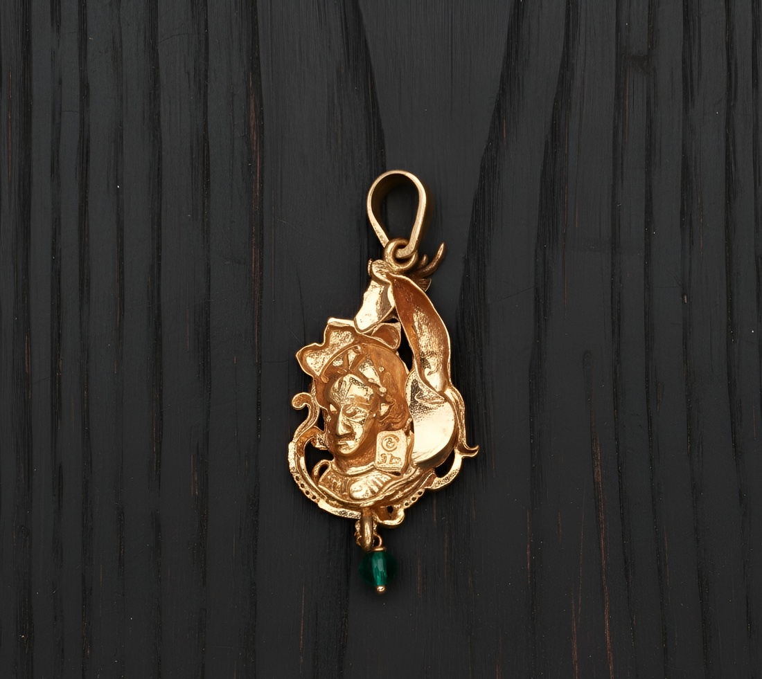 Krishna-Peacock Locket