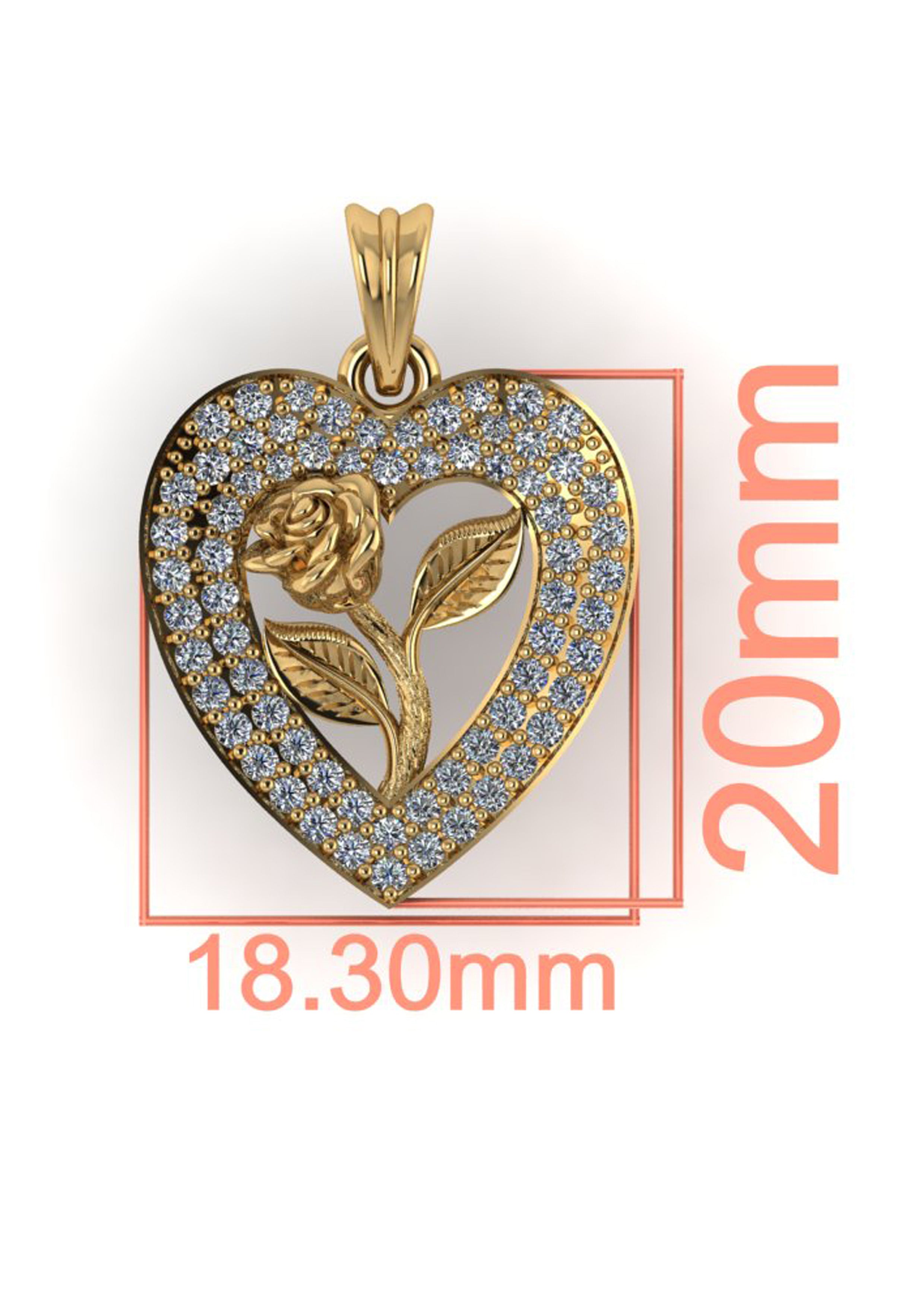Eternal Rose Heart Pendant