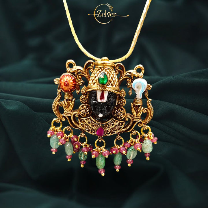 Lord Venkateswara Temple Pendant in 925 Sterling Silver